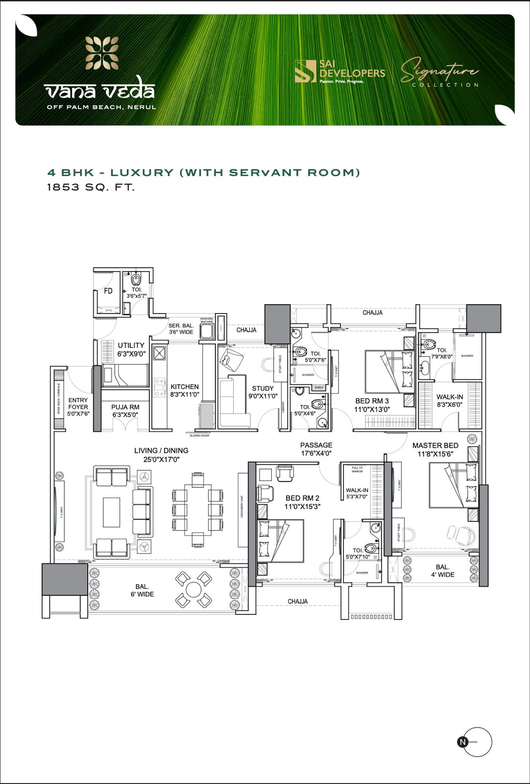 4BHK Floor Plan